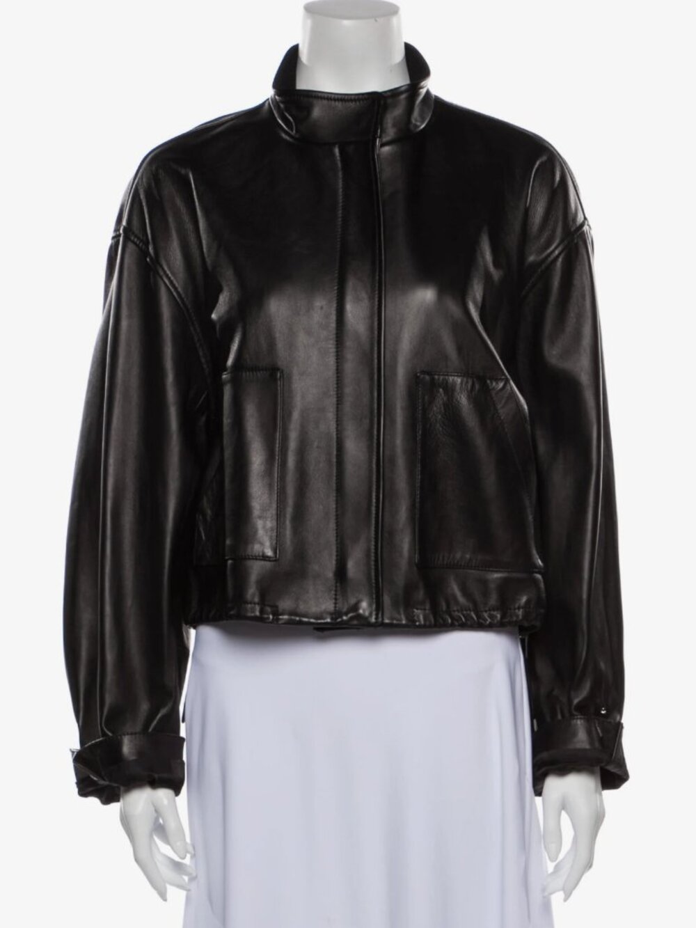 3.1 Phillip Lim Lamb Leather Biker Jacket Size Medium